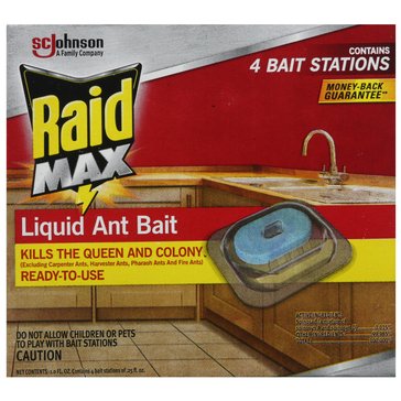Raid Max Liquid Ant Baits, 4-count