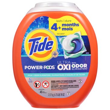Tide Power Pod Ultra Oxi Odor Eliminator Laundry Detergent Pacs